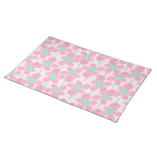 Summer Pastel Floral Botanical Cloth Placemat