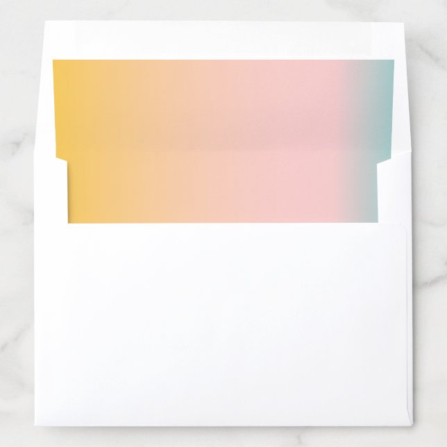 Summer Pastel Gradient Cute Bridal Shower  Envelope Liner (In Envelope)
