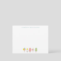 Summer Pastel Ice Cream Personalized Stationery  Note Card