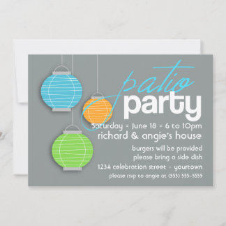 Summer Patio Party Invitations