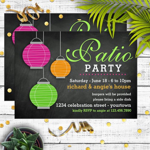 Summer Patio Party Invitations