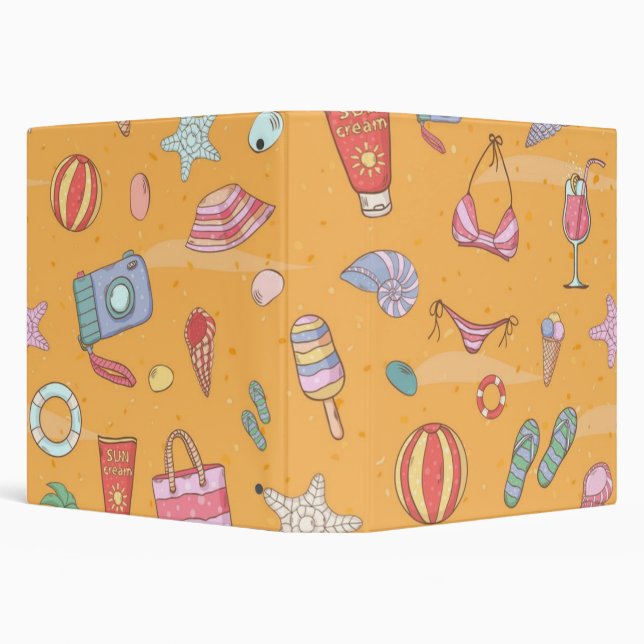 Summer pattern 3 ring binder (Background)