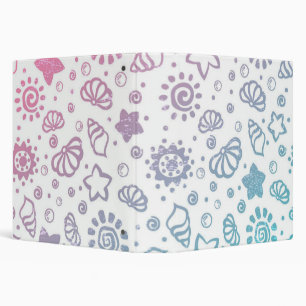 Summer pattern 3 ring binder