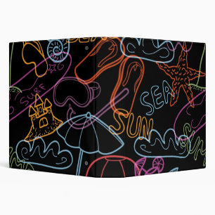 Summer pattern 3 ring binder
