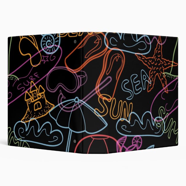 Summer pattern 3 ring binder (Background)