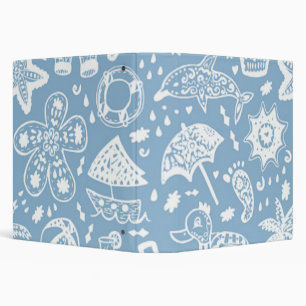 Summer pattern 3 ring binder