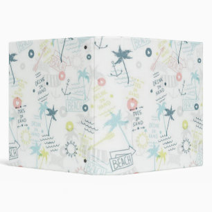 Summer pattern 3 ring binder