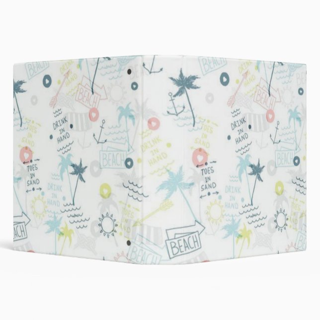 Summer pattern 3 ring binder (Background)