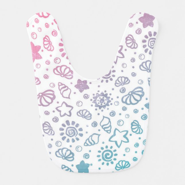 Summer pattern baby bib (Front)
