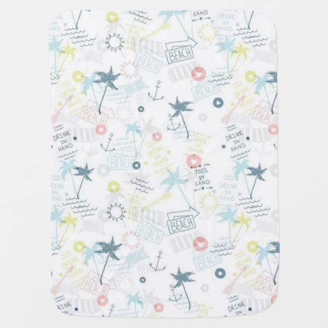 Summer pattern baby blanket (Front)