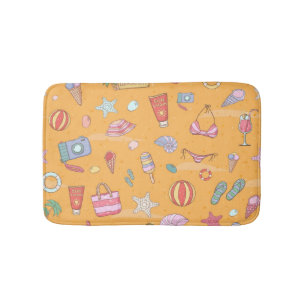 Summer pattern bath mat