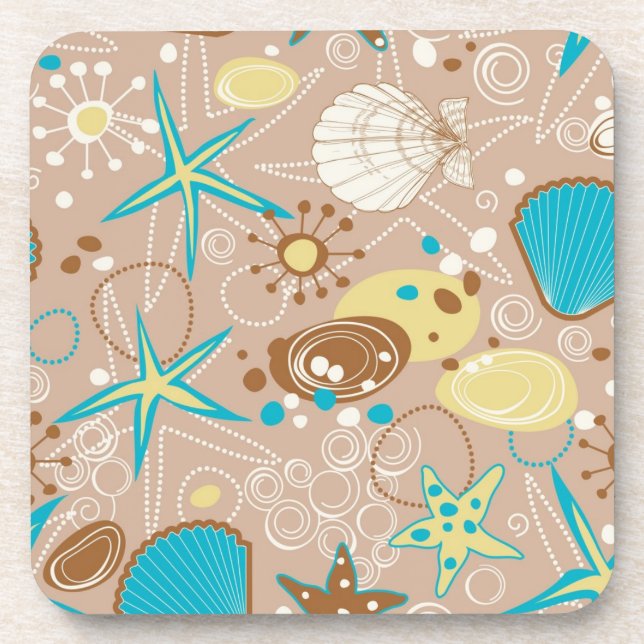 Summer pattern beverage coaster (Front)