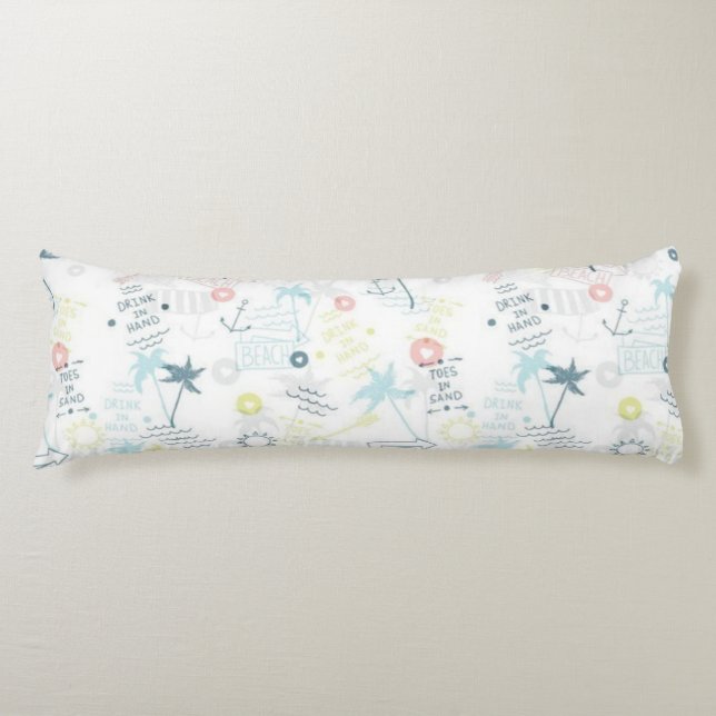 Summer pattern body pillow (Front)