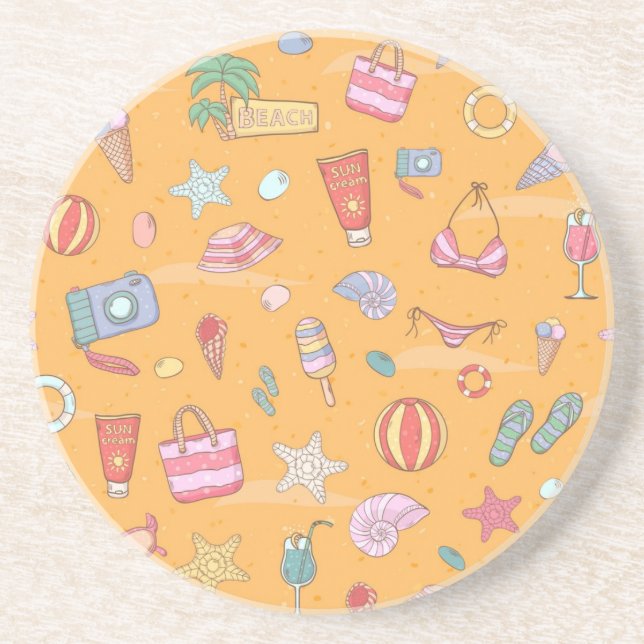 Summer pattern coaster (Front)