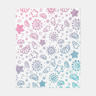 Summer pattern fleece blanket