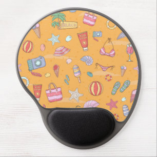 Summer pattern gel mouse pad