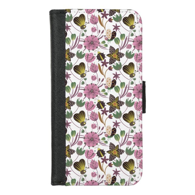 Summer Pattern iPhone Wallet Case (Front)