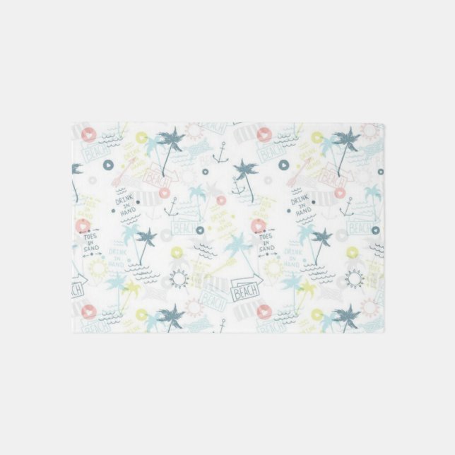 Summer pattern outdoor rug (Front)