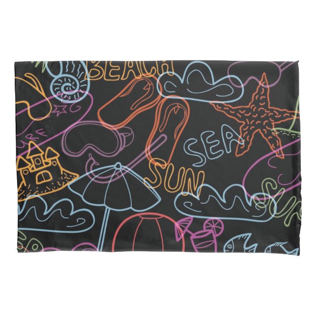 Summer pattern pillow case (Front)