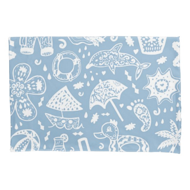 Summer pattern pillow case (Front)