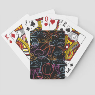 Summer pattern poker cards