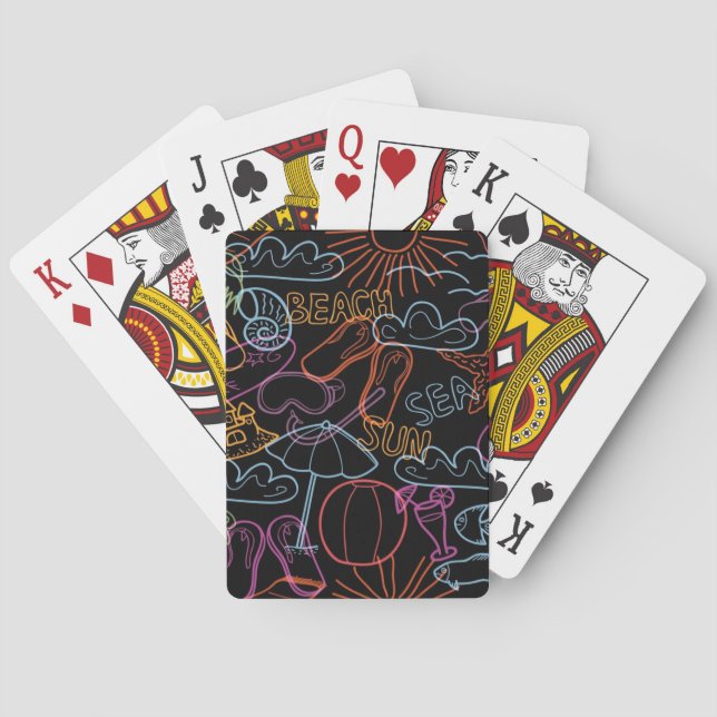 Summer pattern poker cards (Back)