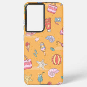Summer pattern samsung galaxy s21 ultra case