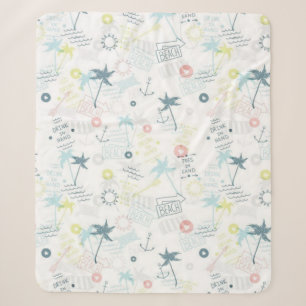 Summer pattern sherpa blanket