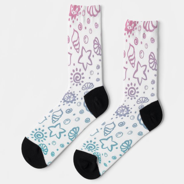 Summer pattern socks (Left)