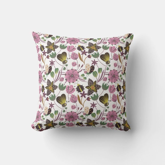 Summer Pattern Throw Pillow (Front)