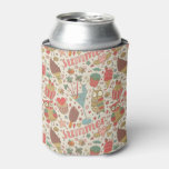 Summer Pattern With Ice Cream Can Cooler