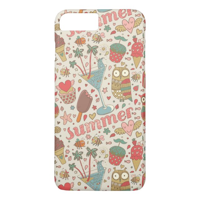 Summer Pattern With Ice Cream Case-Mate iPhone Case (Back)