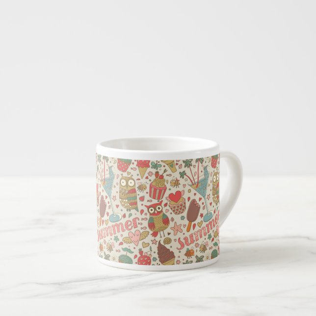Summer Pattern With Ice Cream Espresso Cup (Front Right)