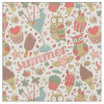 Summer Pattern With Ice Cream Fabric