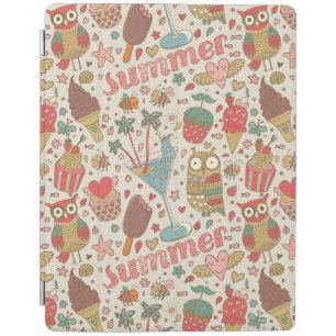 Summer Pattern With Ice Cream iPad Smart Cover