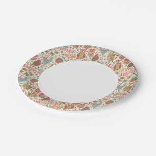 Summer Pattern With Ice Cream Paper Plates