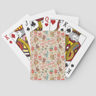 Summer Pattern With Ice Cream Poker Cards