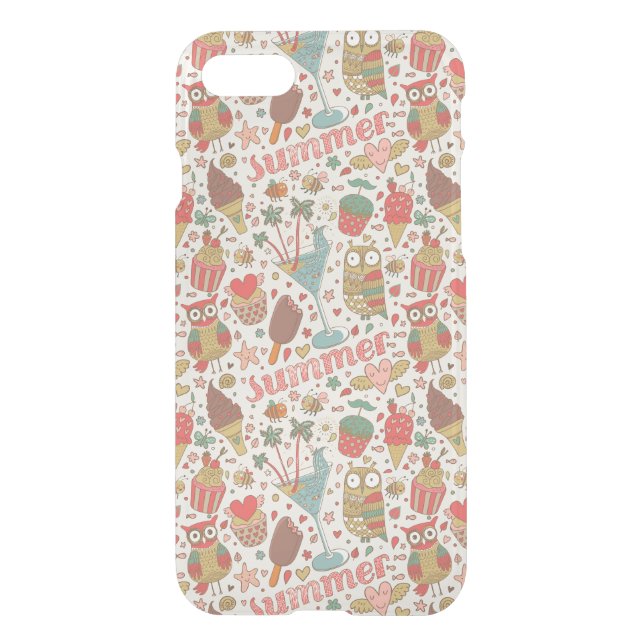 Summer Pattern With Ice Cream Uncommon iPhone Case (Back)