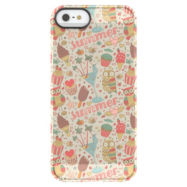 Summer Pattern With Ice Cream Uncommon iPhone Case (Back)