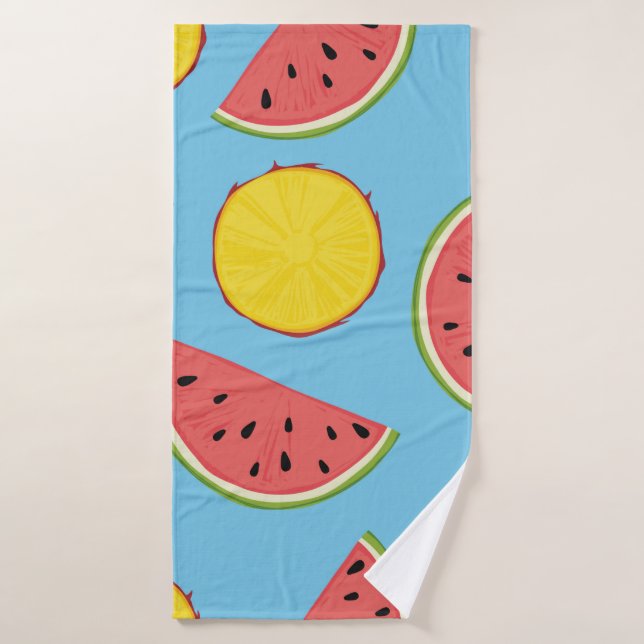 Summer pattern with pineapple and watermelonart,ba bath towel (Bath Towel)