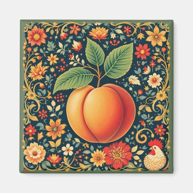 summer peach magnet (Front)