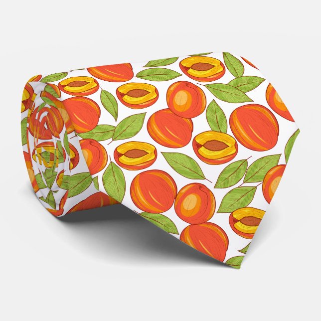 Summer Peach Pattern Neck Tie (Rolled)