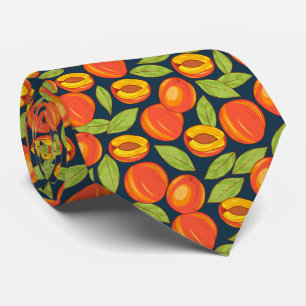 Summer Peach Pattern Neck Tie