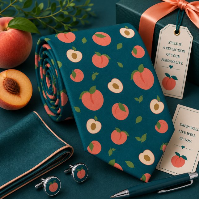 Summer Peach Pattern Neck Tie (Creator Uploaded)
