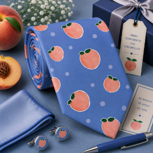 Summer Peach Pattern Neck Tie