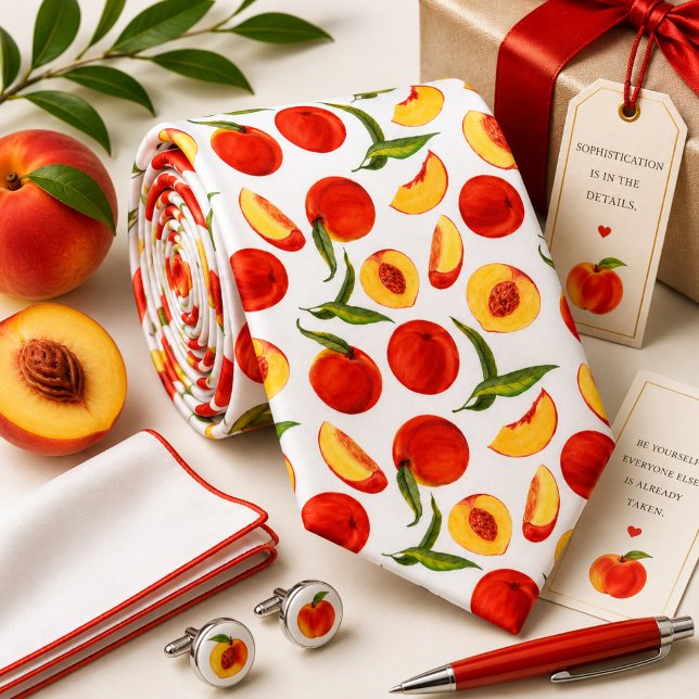 Summer Peach Pattern Neck Tie (Creator Uploaded)