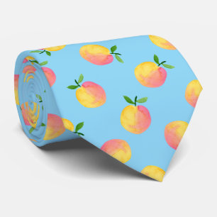 Summer Peach Pattern Neck Tie