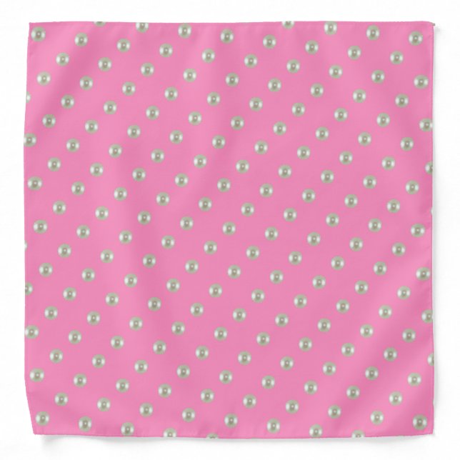 Summer pearls on pink bandana (Front)