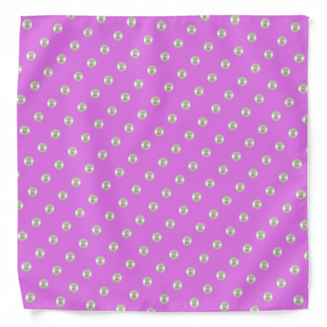 Summer pearls on purple bandana (Front)