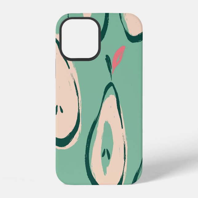 Summer pears: fresh fruit pattern. iphone case (Back)